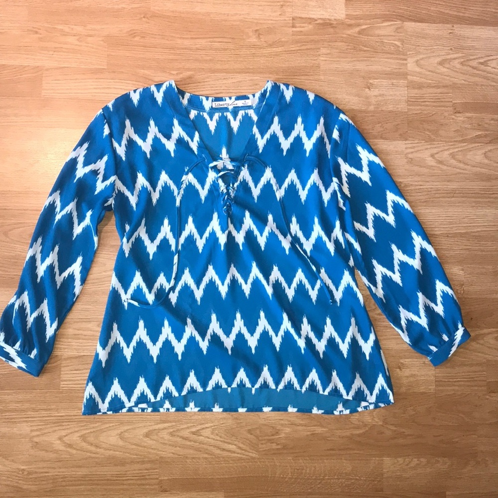 Liberty Love blouse with lace up front